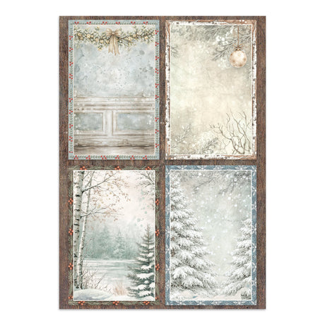 Stamperia White Christmas Junk Journal A5 Focus Points by Cristina Radovan - SBJKS07