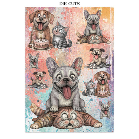 Stamperia Furry Friends 2 Junk Journal A5 Focus Points by Antonis Tzanidakis - SBJKS12