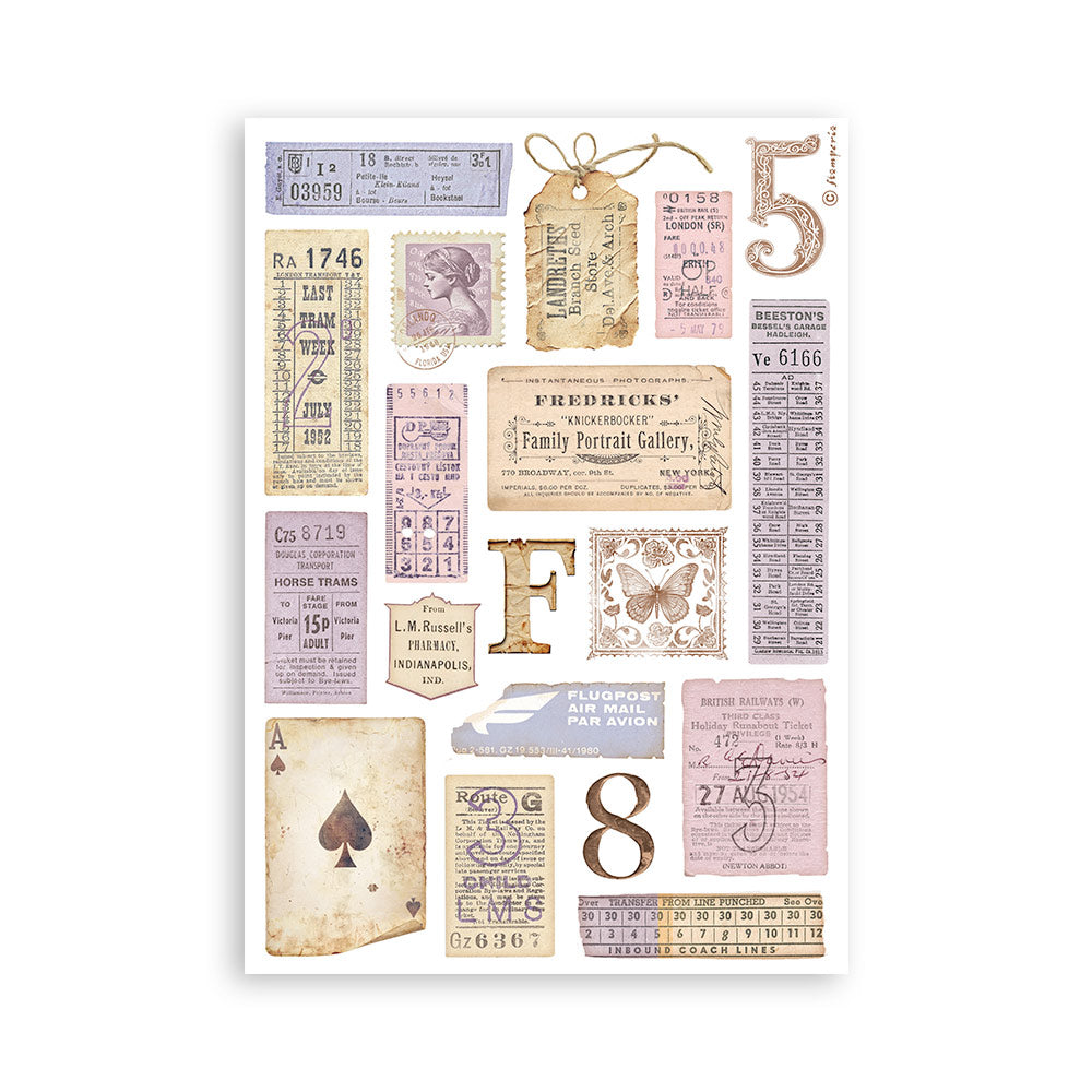 Stamperia Quiet Days A5 Washi Pad (8pcs) (SBW26)