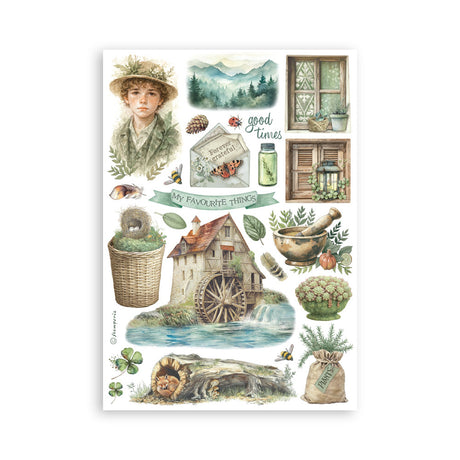 Stamperia Herbarium Silvae A5 Washi Pad (SBW27)