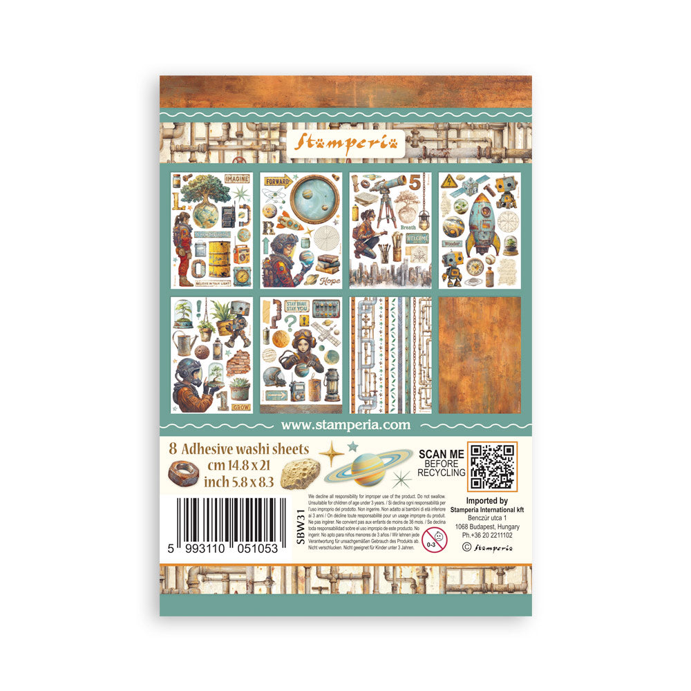 Stamperia A New Beginning A5 Washi Pad 8pcs (SBW31)