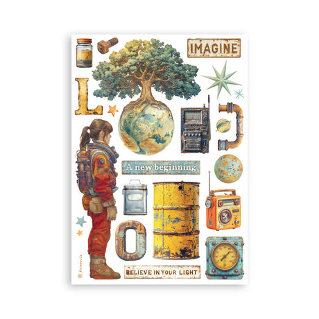 Stamperia A New Beginning A5 Washi Pad 8pcs (SBW31)