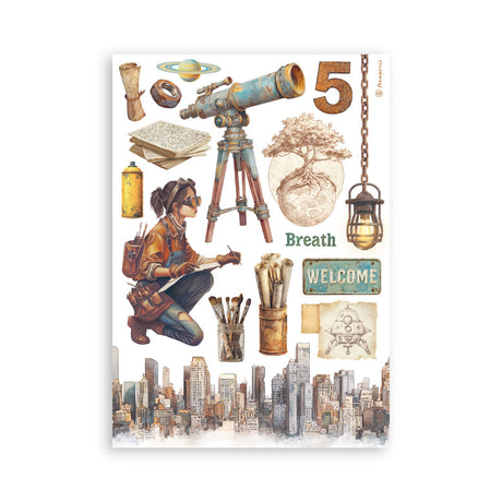 Stamperia A New Beginning A5 Washi Pad 8pcs (SBW31)