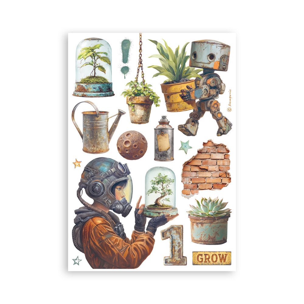 Stamperia A New Beginning A5 Washi Pad 8pcs (SBW31)