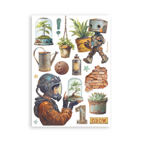 Stamperia A New Beginning A5 Washi Pad 8pcs (SBW31)