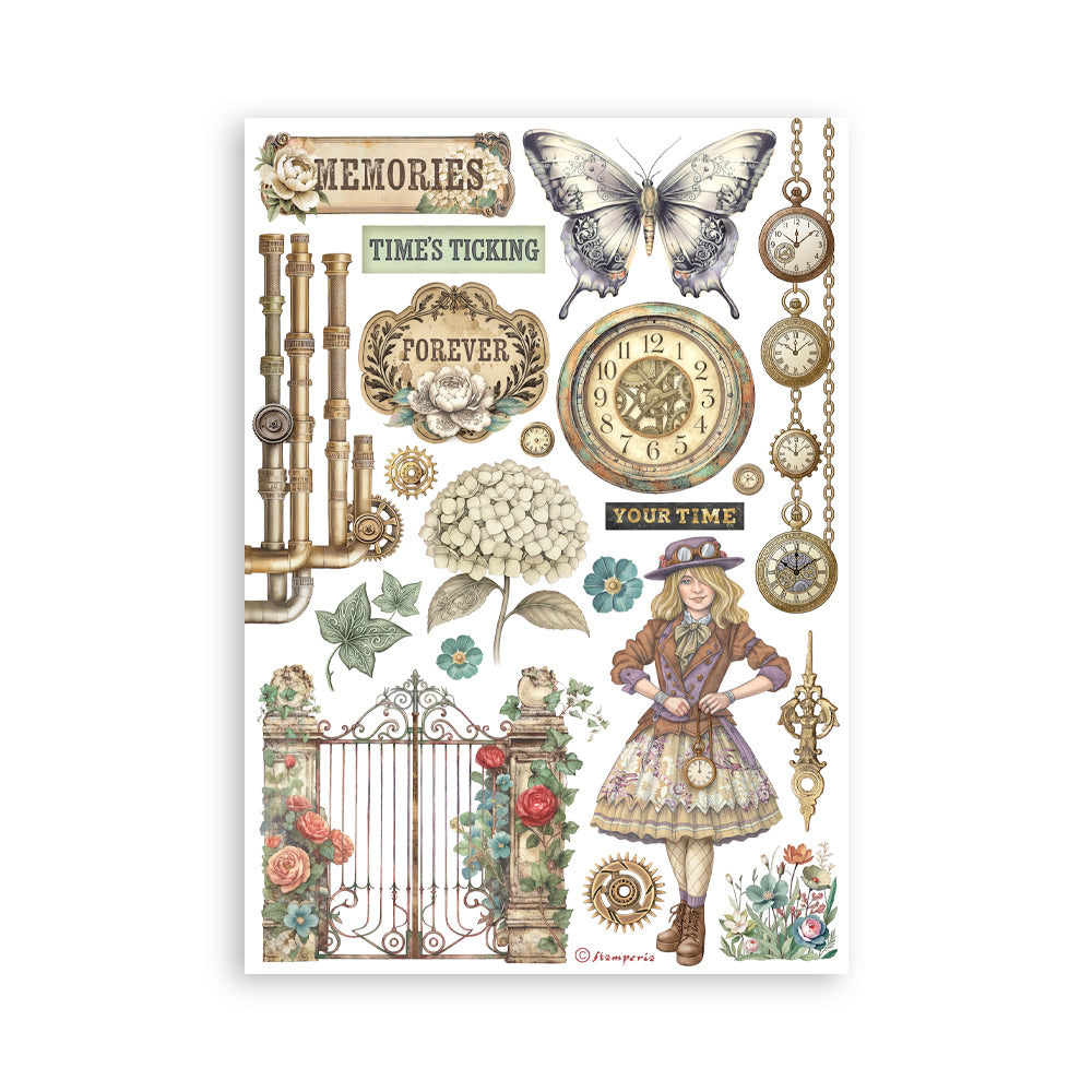 Stamperia Gardens of Time A5 Washi Pad (SBW32)