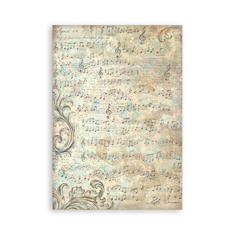 Stamperia Symphony A5 Washi Pad (8pcs) by Sara Alcobendas (SBW34)