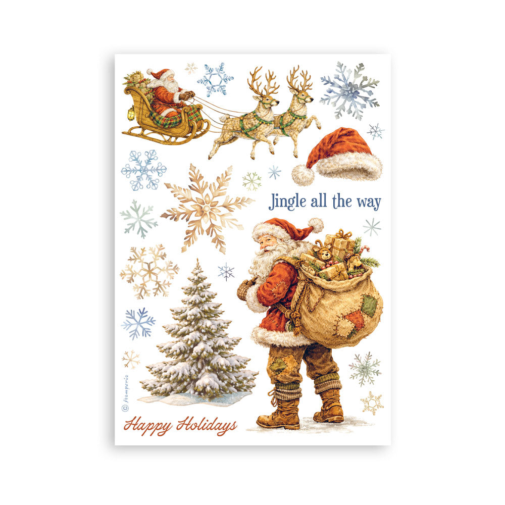 Stamperia Silent Night A5 Washi Pad, 8 Pieces - SBW35