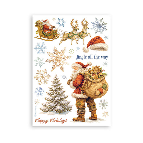 Stamperia Silent Night A5 Washi Pad, 8 Pieces - SBW35