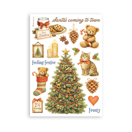Stamperia Silent Night A5 Washi Pad, 8 Pieces - SBW35