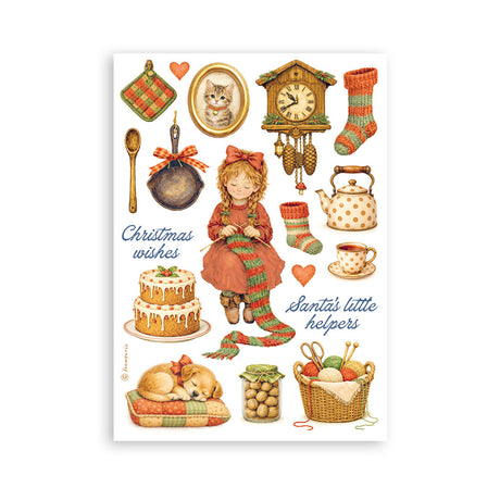 Stamperia Silent Night A5 Washi Pad, 8 Pieces - SBW35