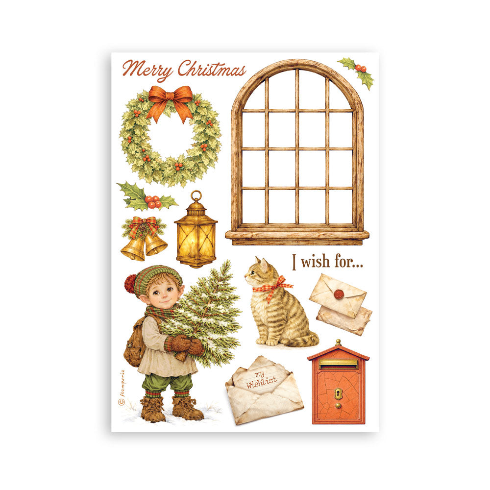 Stamperia Silent Night A5 Washi Pad, 8 Pieces - SBW35