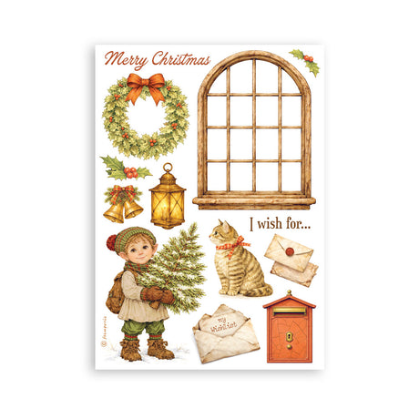 Stamperia Silent Night A5 Washi Pad, 8 Pieces - SBW35