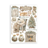 Stamperia White Christmas A5 Washi Pad, 8 Pieces by Cristina Radovan - SBW36