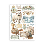 Stamperia White Christmas A5 Washi Pad, 8 Pieces by Cristina Radovan - SBW36