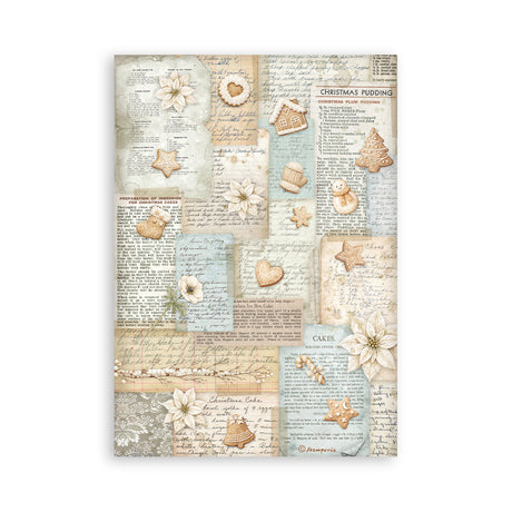 Stamperia White Christmas A5 Washi Pad, 8 Pieces by Cristina Radovan - SBW36