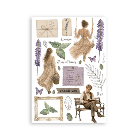 Stamperia Flowers and Poems A5 Washi Pad (8pcs) - SBW37