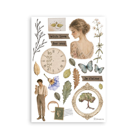 Stamperia Flowers and Poems A5 Washi Pad (8pcs) - SBW37