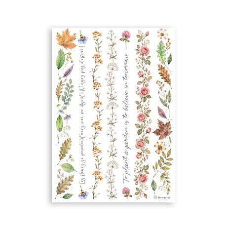 Stamperia Flowers and Poems A5 Washi Pad (8pcs) - SBW37