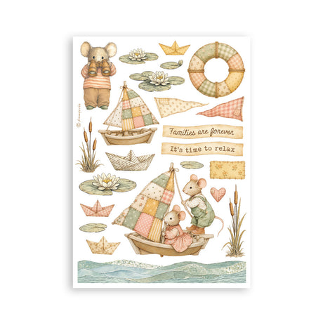 Stamperia Cozy Family A5 Washi Pad (8pcs) - SBW38