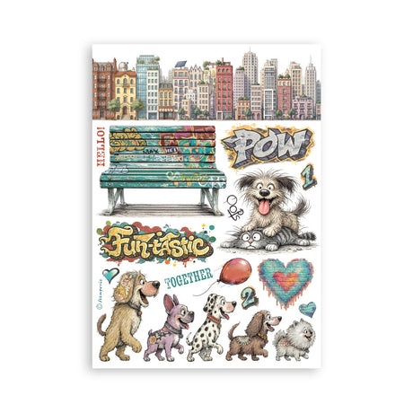 Stamperia Furry Friends 2 Washi Pad A5 (8 Sheets) - SBW39