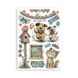 Stamperia Furry Friends 2 Washi Pad A5 (8 Sheets) - SBW39