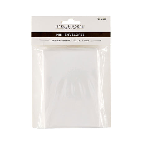 Spellbinders White Mini Envelopes - 25 Pack