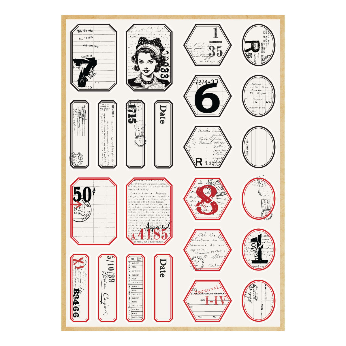 Spellbinders Book 10 Borders & Labels Stickers by Esther Glas - SCSE-039
