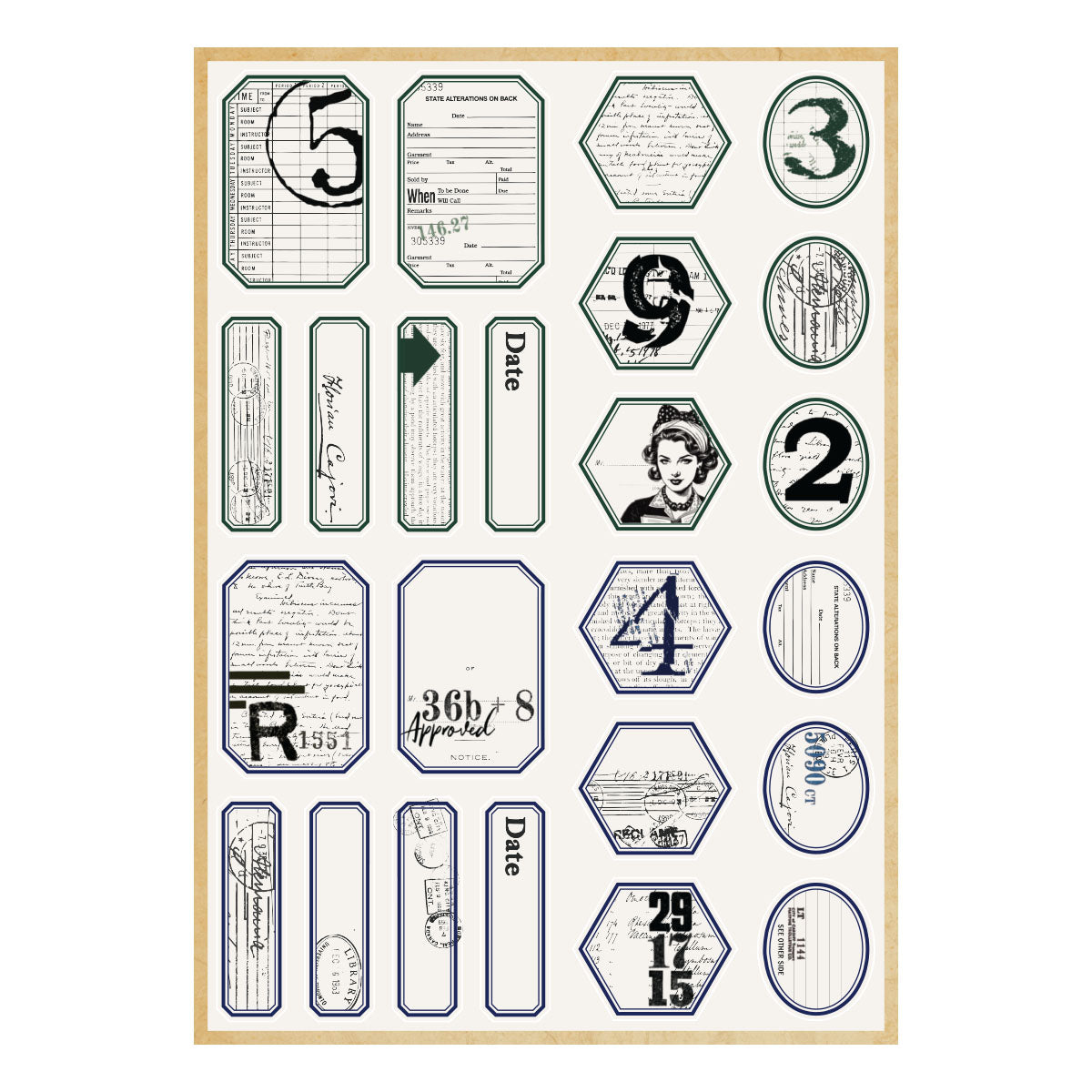 Spellbinders Book 10 Borders & Labels Stickers by Esther Glas - SCSE-039