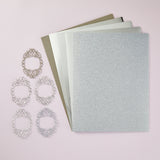 Spellbinders Silver Assortment Treasured Cardstock 8 1/2" x 11 -15 Pack