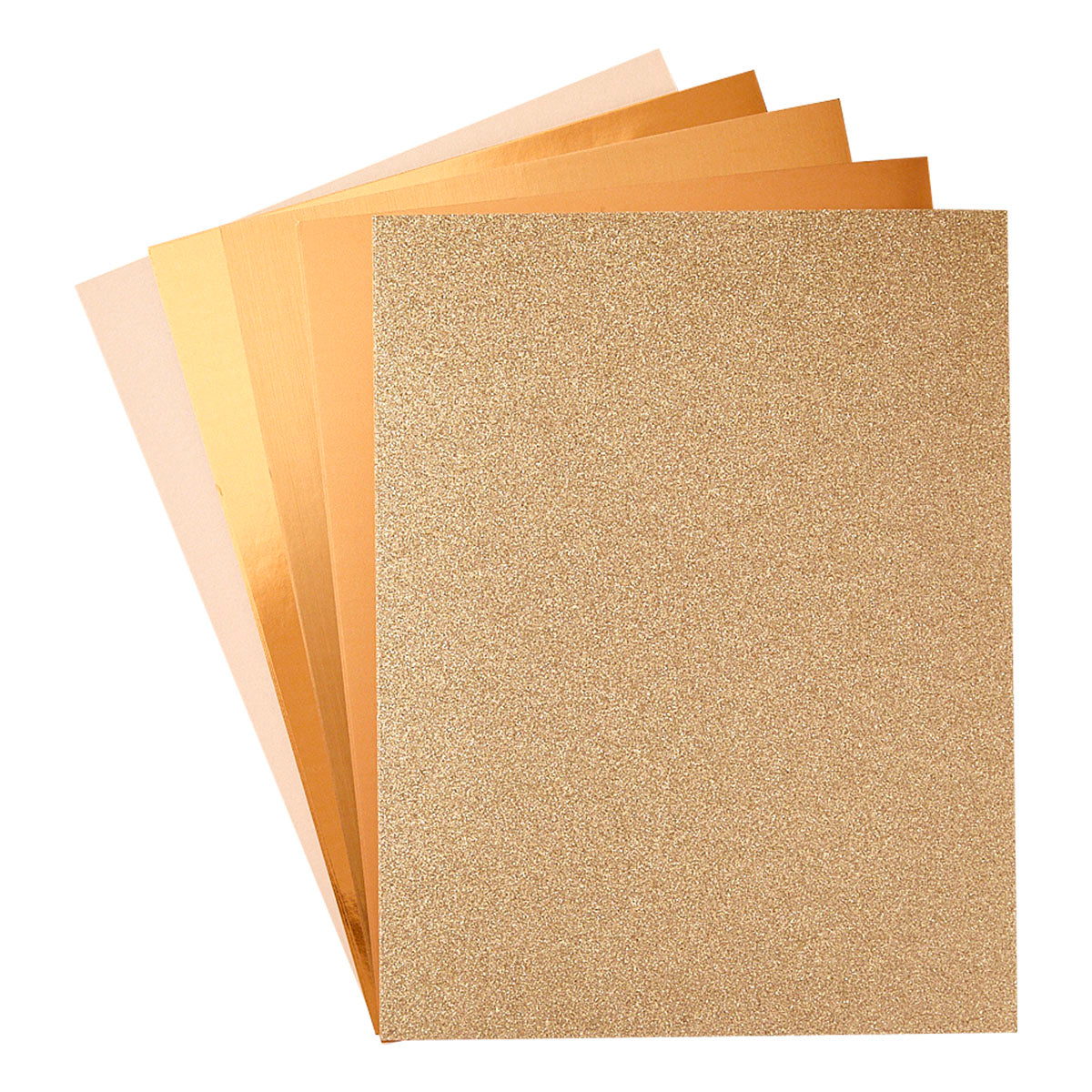 Spellbinders Rose Gold Assortment Treasured Cardstock 8 1/2" x 11 -15 Pack