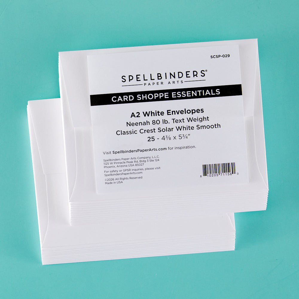 Spellbinders A2 White Envelopes - 25 pack