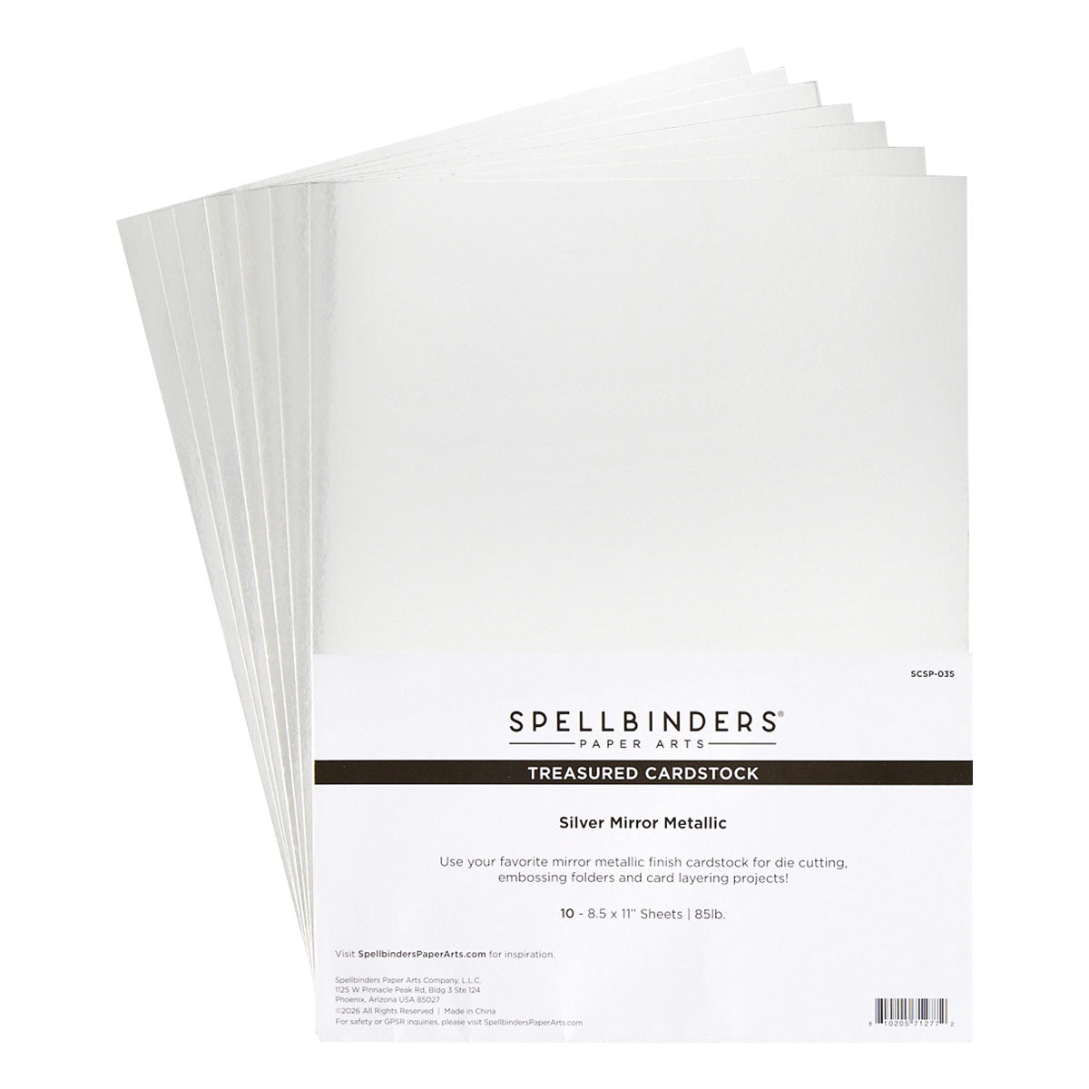 Spellbinders Silver Mirror Metallic Treasured Cardstock