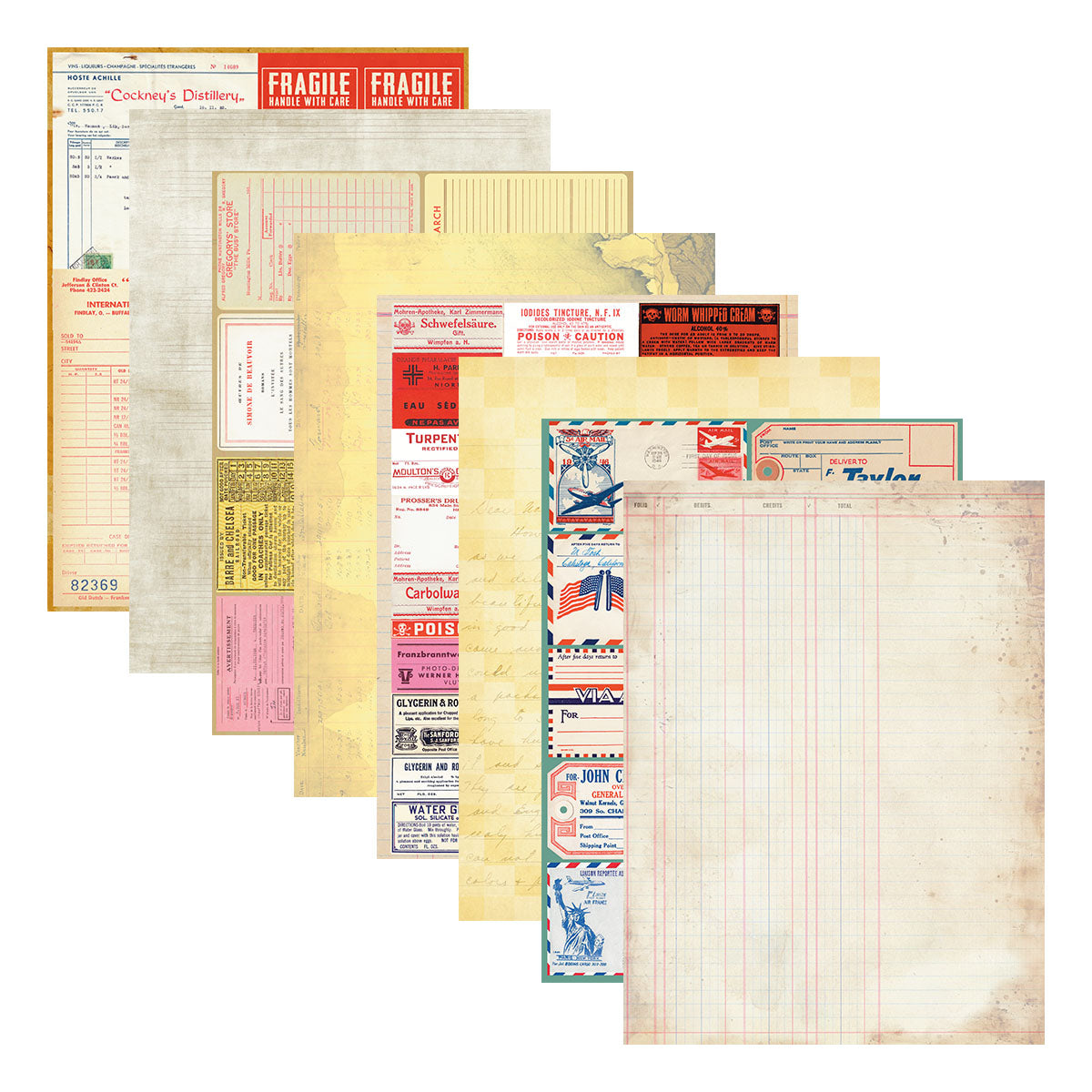 Spellbinders Reminiscence Book 10 Patterned Cardstock by Esther Glas - SCSP-037