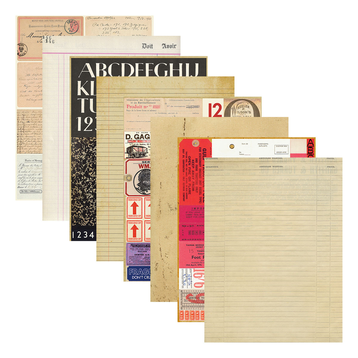 Spellbinders Reminiscence Book 10 Patterned Cardstock by Esther Glas - SCSP-037