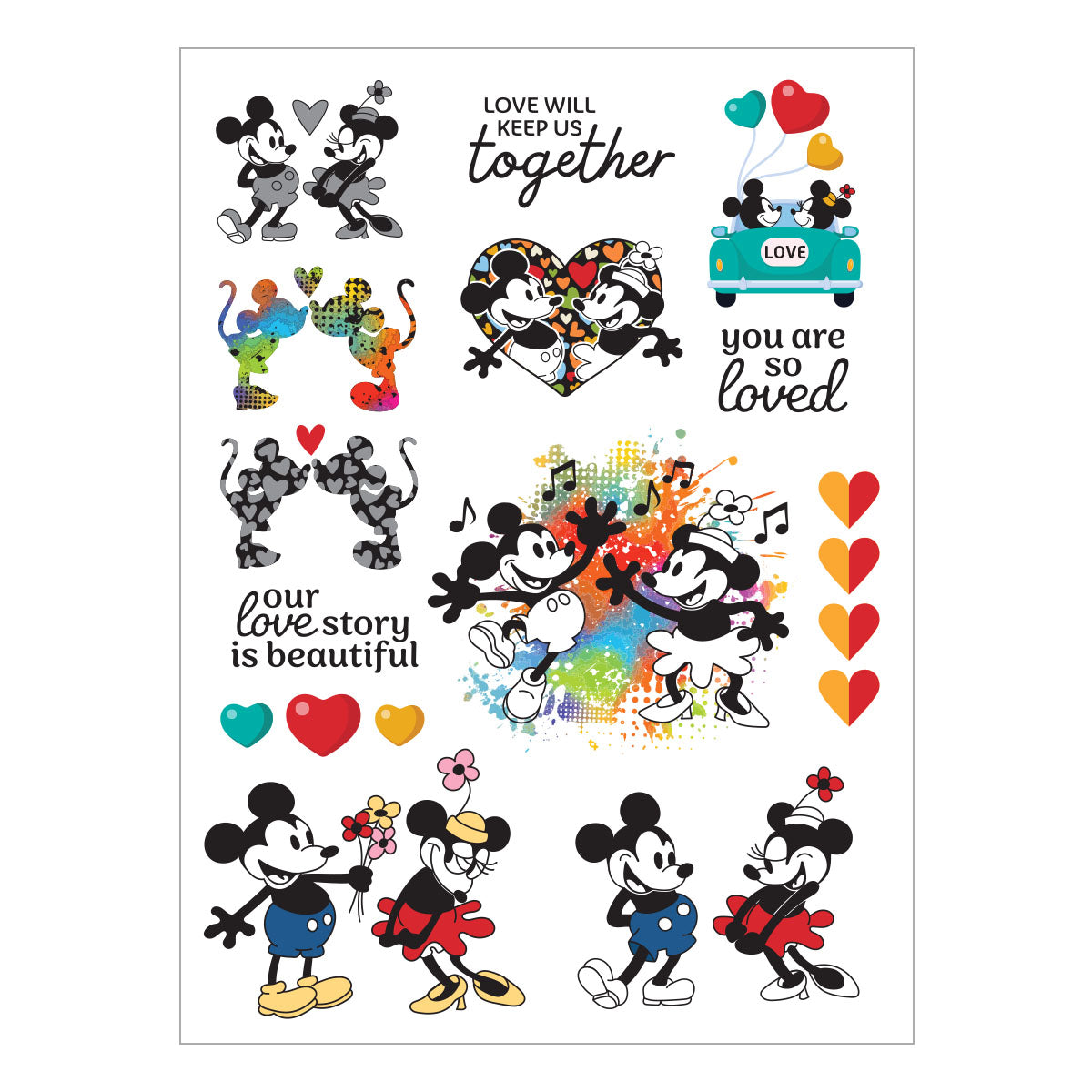 Spellbinders Classic Mouse Love Rub-Ons
