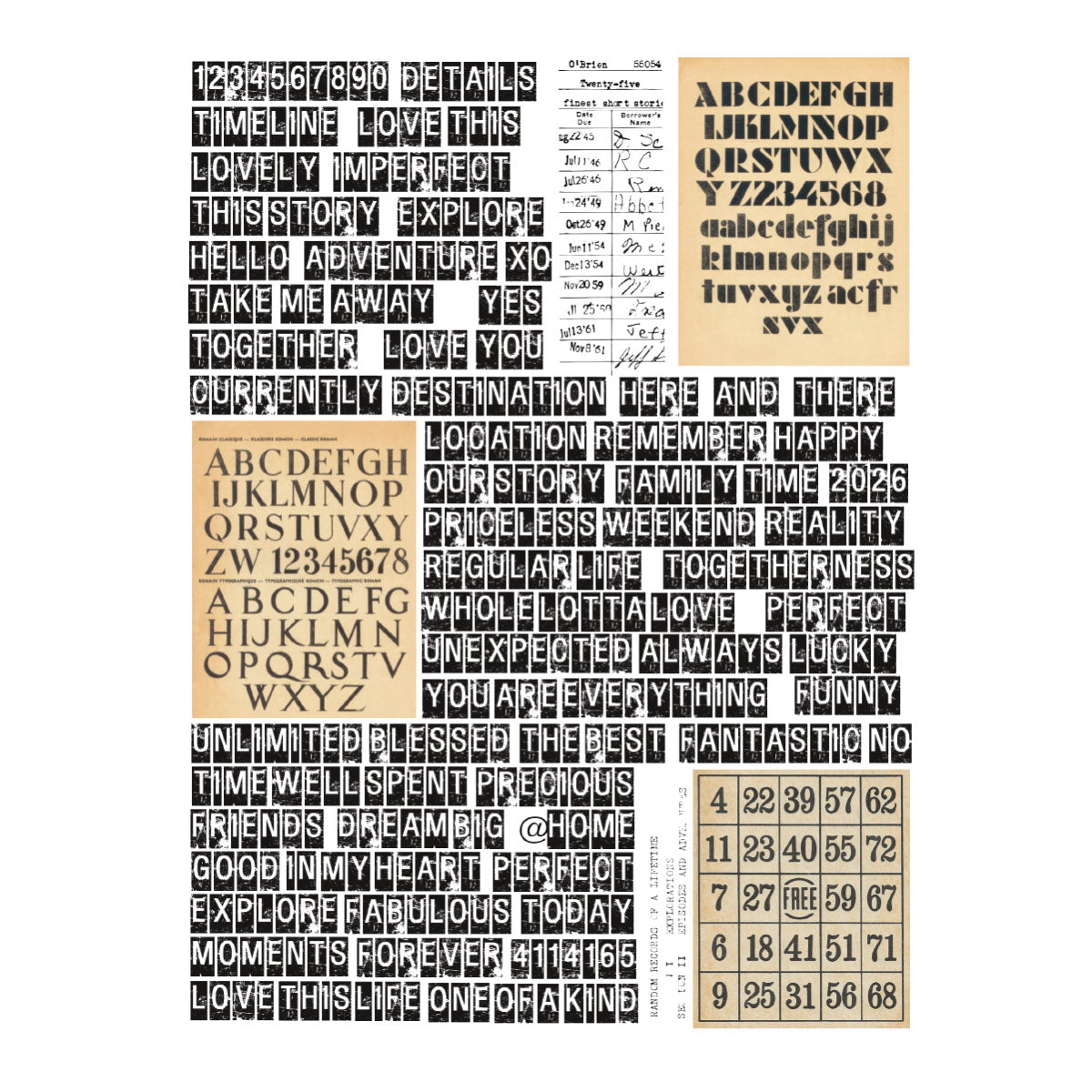 Spellbinders Noted Details Rub-Ons by Esther Glas - SCSR-016