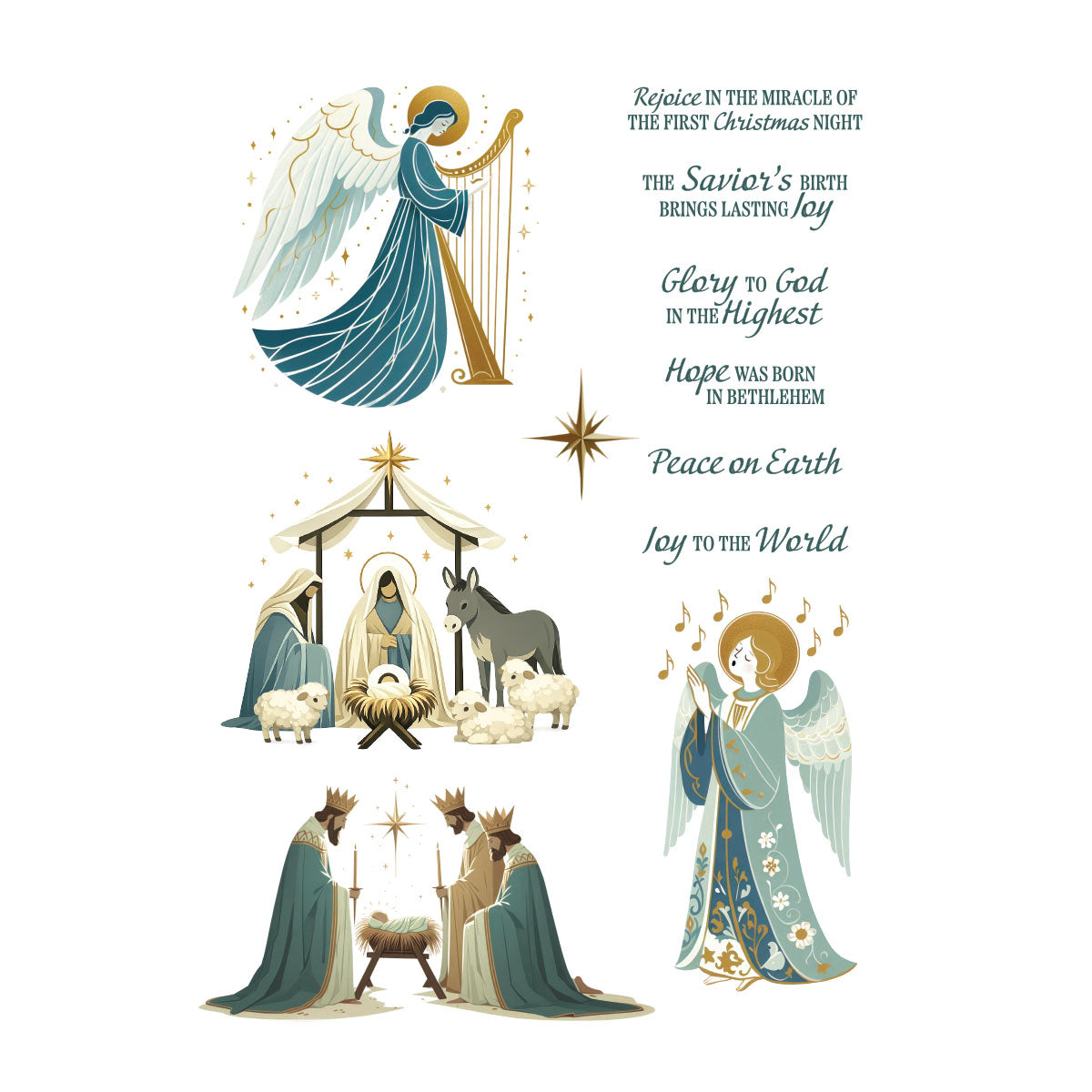 Spellbinders First Christmas Night Rub-Ons