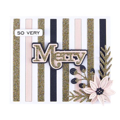 Spellbinders Merry Sentiments Clear Stamp & Die Set from the All About Christmas Collection by Lisa Horton