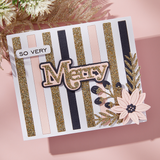 Spellbinders Merry Sentiments Clear Stamp & Die Set from the All About Christmas Collection by Lisa Horton