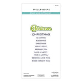 Spellbinders Christmas Sentiments Clear Stamp & Die Set from the All About Christmas Collection by Lisa Horton