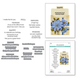 Spellbinders Tabbed In & Out Sentiments Clear Stamp & Die Set from the Tabbed Classics Collection by Wendy Vecchi