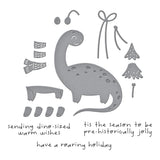 Spellbinders Independent Exclusive - Dino-Sized Holiday Clear Stamp & Die Set