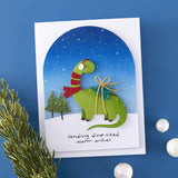 Spellbinders Independent Exclusive - Dino-Sized Holiday Clear Stamp & Die Set
