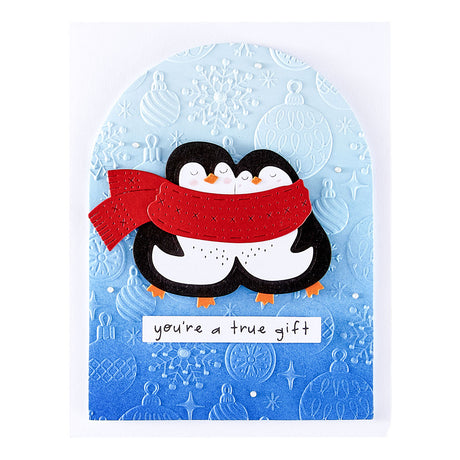 Spellbinders Cozy Waddles Clear Stamp & Die Set from the Merry Mischief Collection