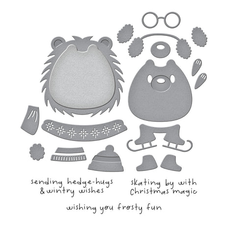 Spellbinders Hedge-Hugs Clear Stamp & Die Set from the Merry Mischief Collection