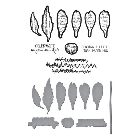 Spellbinders Sculpted Scripted Floral Clear Stamp & Die Set from the Beautifully Imperfect Collection