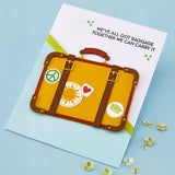 Spellbinders Retro Suitcase and Sentiments Stamp & Die Set by Sheri Ballantyne