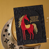 Spellbinders Good Fortune Horse Clear Stamp & Die Set