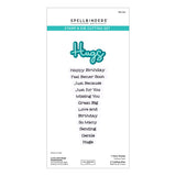 Spellbinders Love and Hugs Sentiments Clear Stamp & Die Set by Lisa Horton